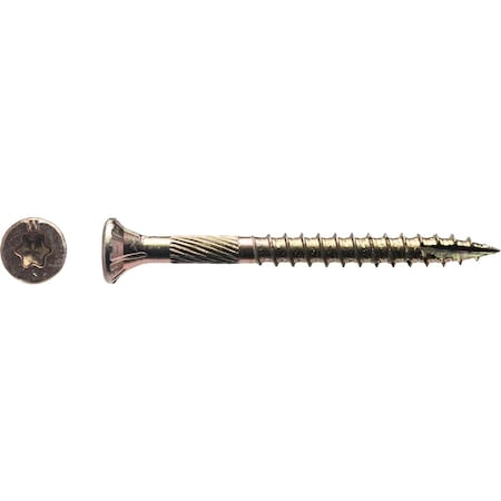 Big Timber No. 9 x 2 In. Yellow Zinc Flat Head Wood Screw, 585PK 5YTX92